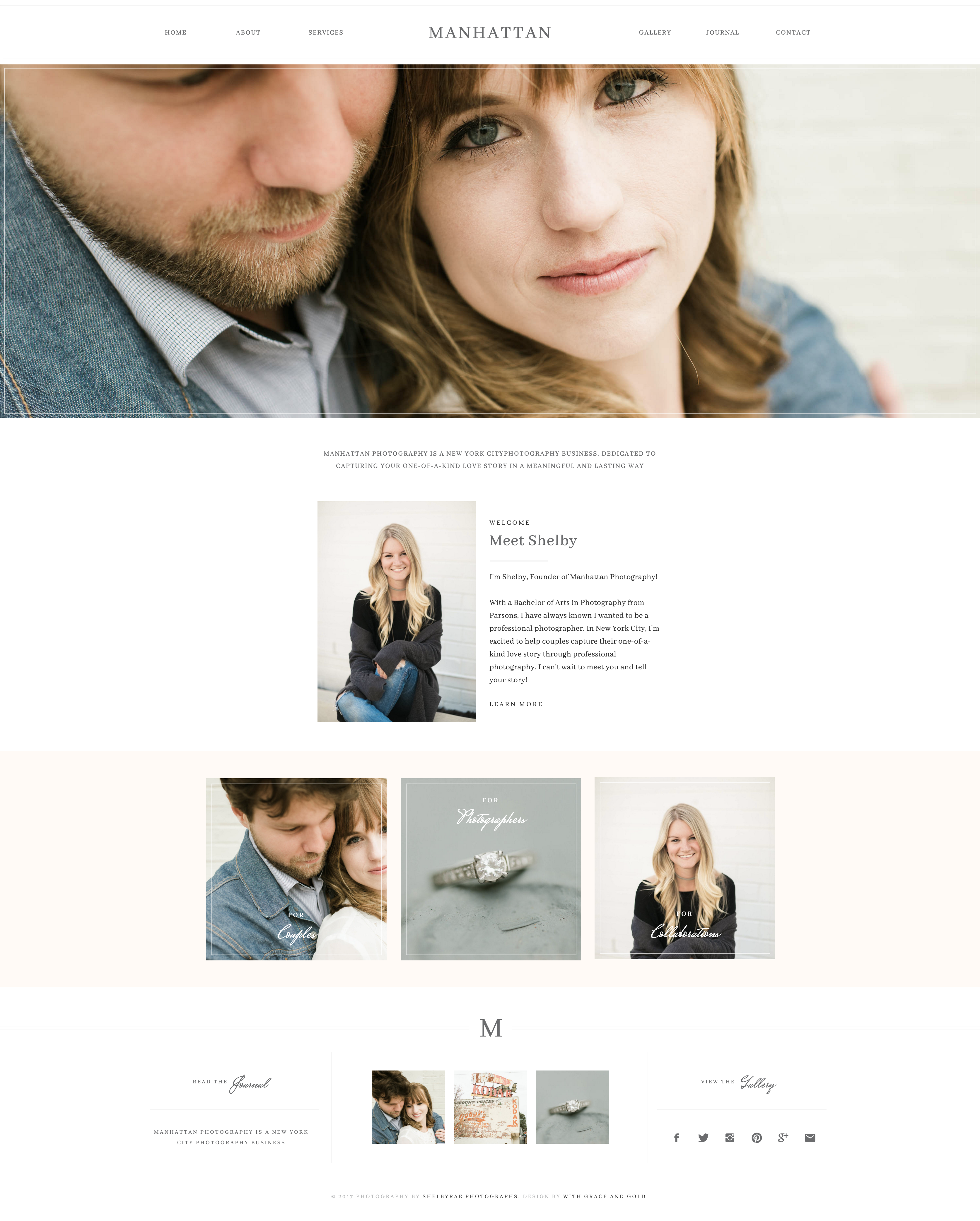 Manhattan Template - Template Collection at With Grace and Gold - Showit - Branding and Web Design for Creative Women in Business
