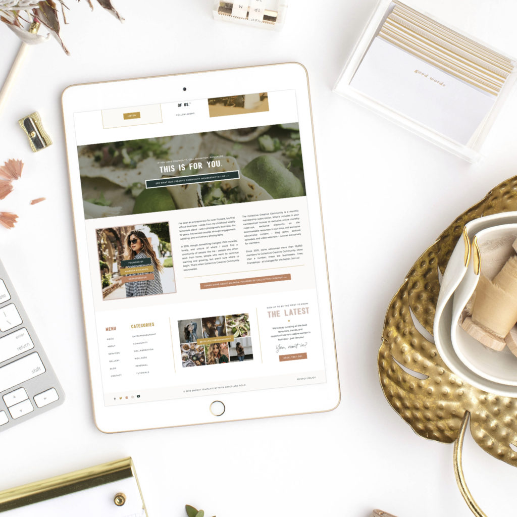 Collective - With Grace and Gold - Showit Template, Showit Templates, Showit Theme, Showit Themes, Showit Design, Showit Designs, Showit Designer, Showit Designers - Photo